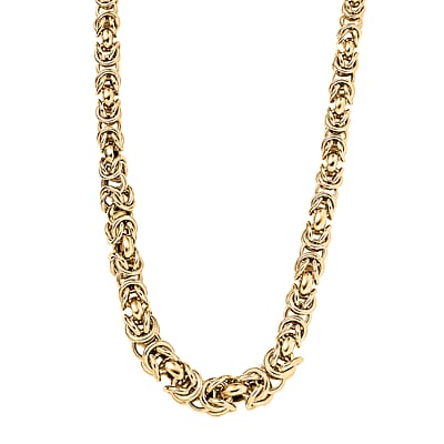 Luxoro 10K Yellow Gold Graduated Byzantine Legacy Chain Necklace 20 Inches 11.66 Grams