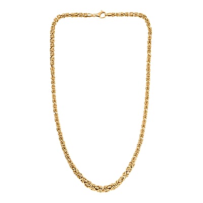 Luxoro 10K Yellow Gold Graduated Byzantine Legacy Chain Necklace 20 Inches 11.66 Grams