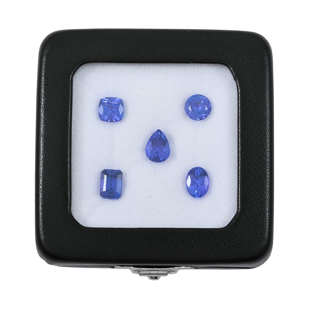 Set of 5 AAAA Tanzanite (Trillion, Octagon, Pear, Cushion or Round Shape) 5.00 ctw image number 1