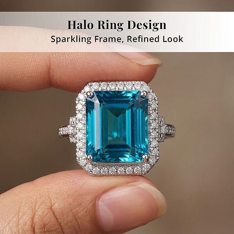 Certified & Appraised Rhapsody AAAA Pirineu Lagoon Tourmaline and Diamond E-F VS 10.10 ctw Ring in 950 Platinum (Size  6.0)  9.25 Grams