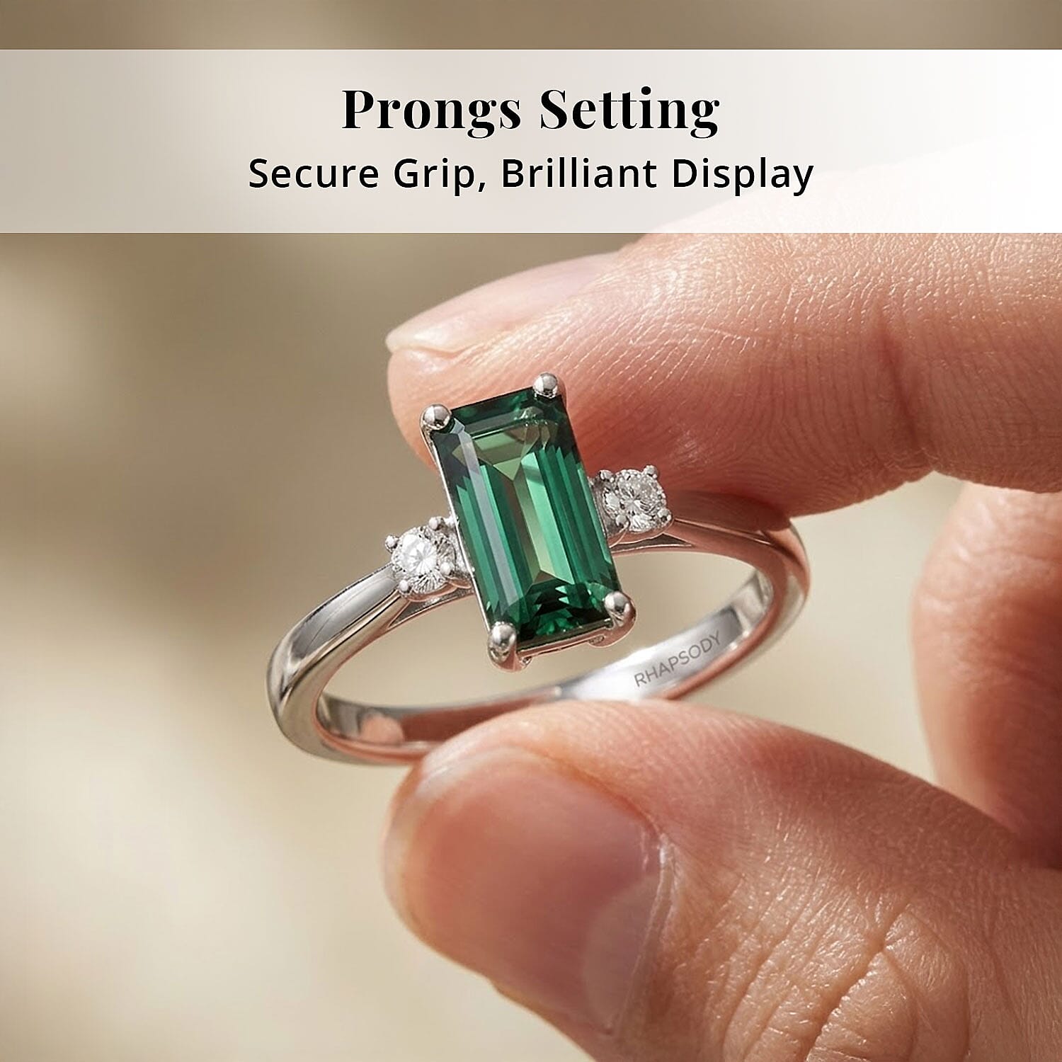 Certified & Appraised Rhapsody AAAA Lagoon Tourmaline and E-F VS Diamond 1.10 ctw Ring in 950 Platinum (Size 10.0) 4.46 Grams