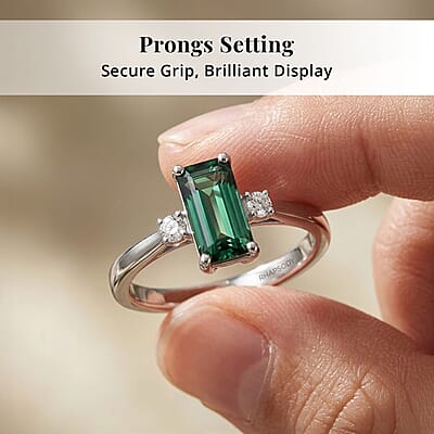 Certified & Appraised Rhapsody AAAA Lagoon Tourmaline and E-F VS Diamond 1.10 ctw Ring in 950 Platinum (Size 10.0) 4.46 Grams