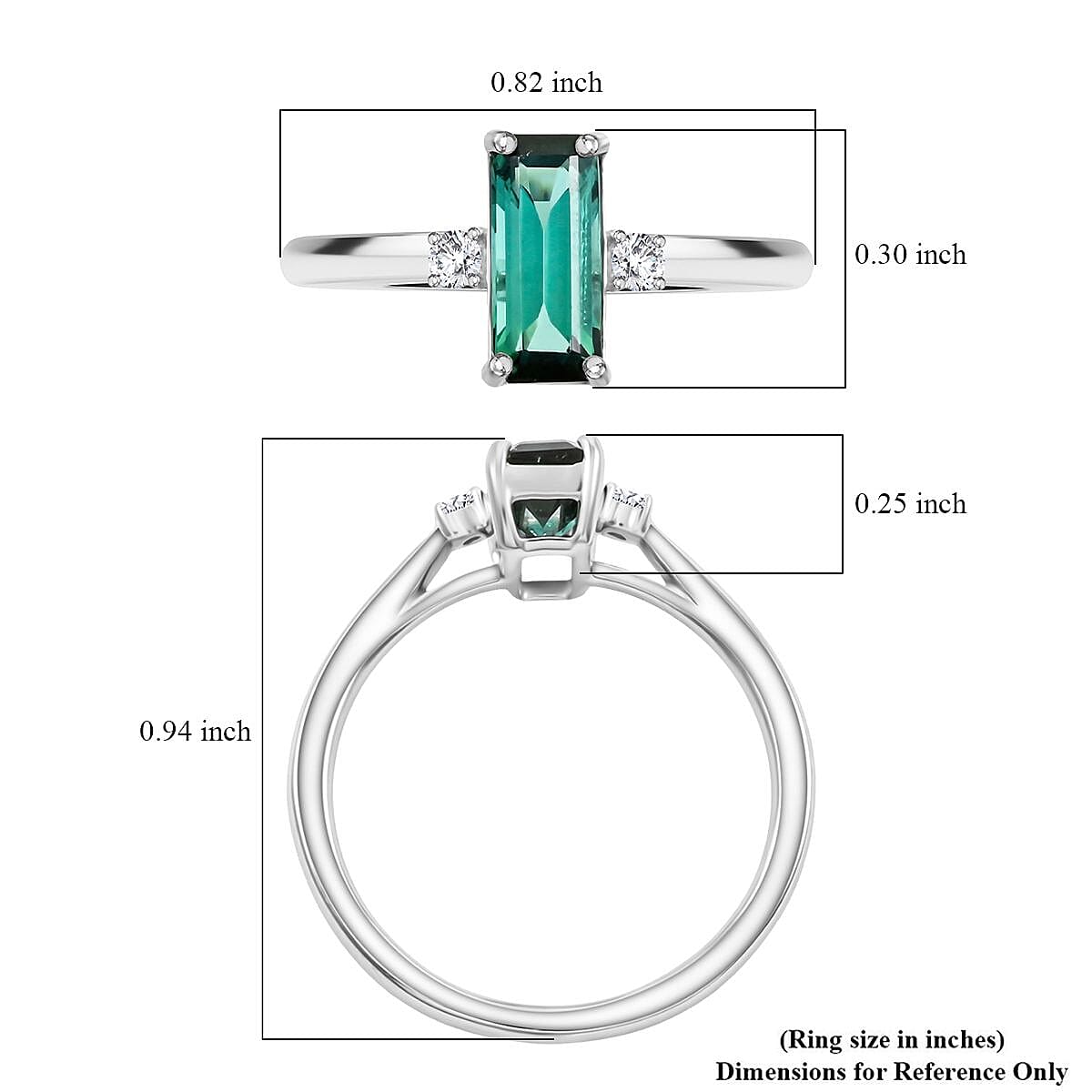 Certified & Appraised Rhapsody AAAA Lagoon Tourmaline and E-F VS Diamond 1.10 ctw Ring in 950 Platinum (Size 7.0) 4.46 Grams image number 5
