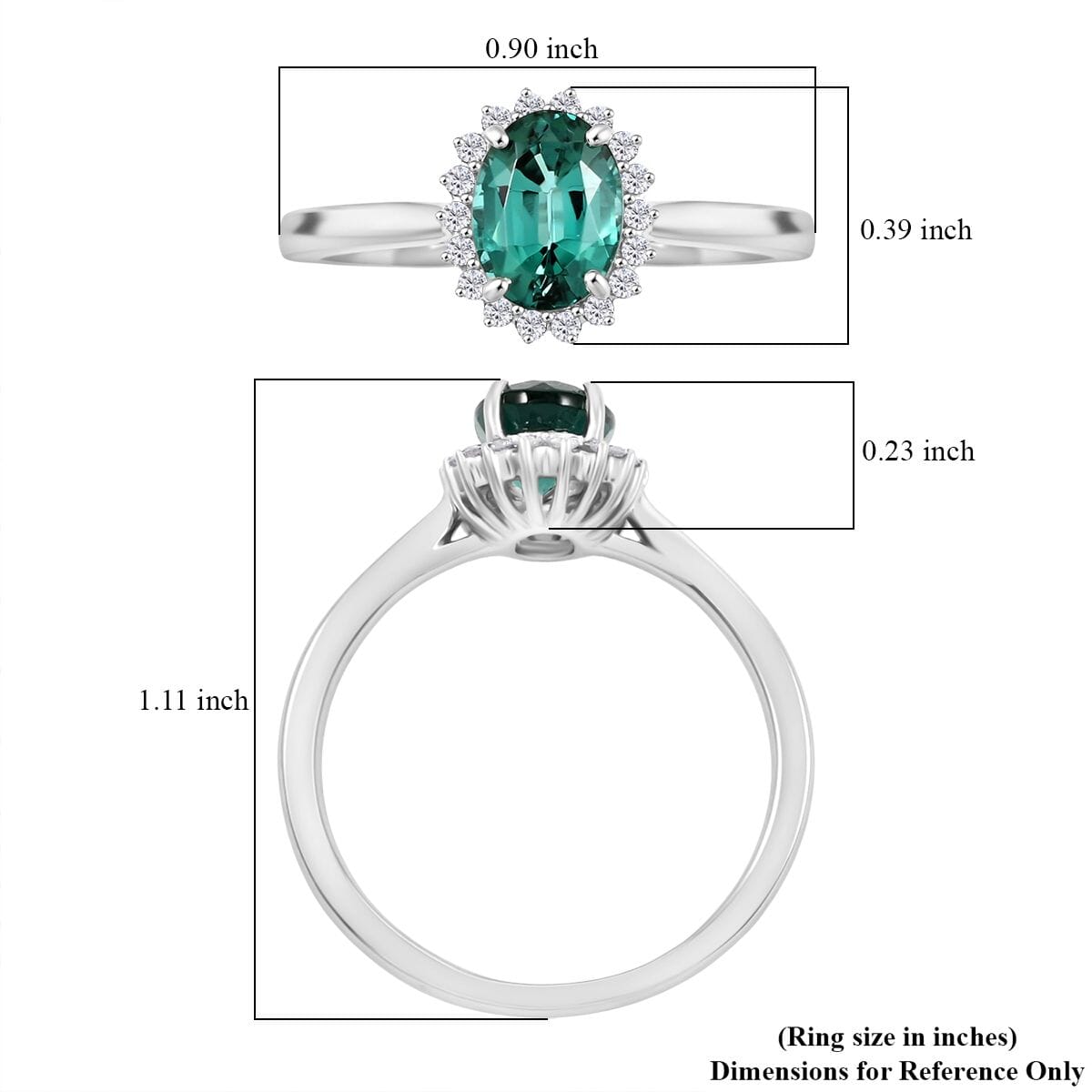 Certified & Appraised Rhapsody AAAA Lagoon Tourmaline and E-F VS Diamond 1.25 ctw Ring in 950 Platinum (Size 10.0) 5.16 Grams image number 5
