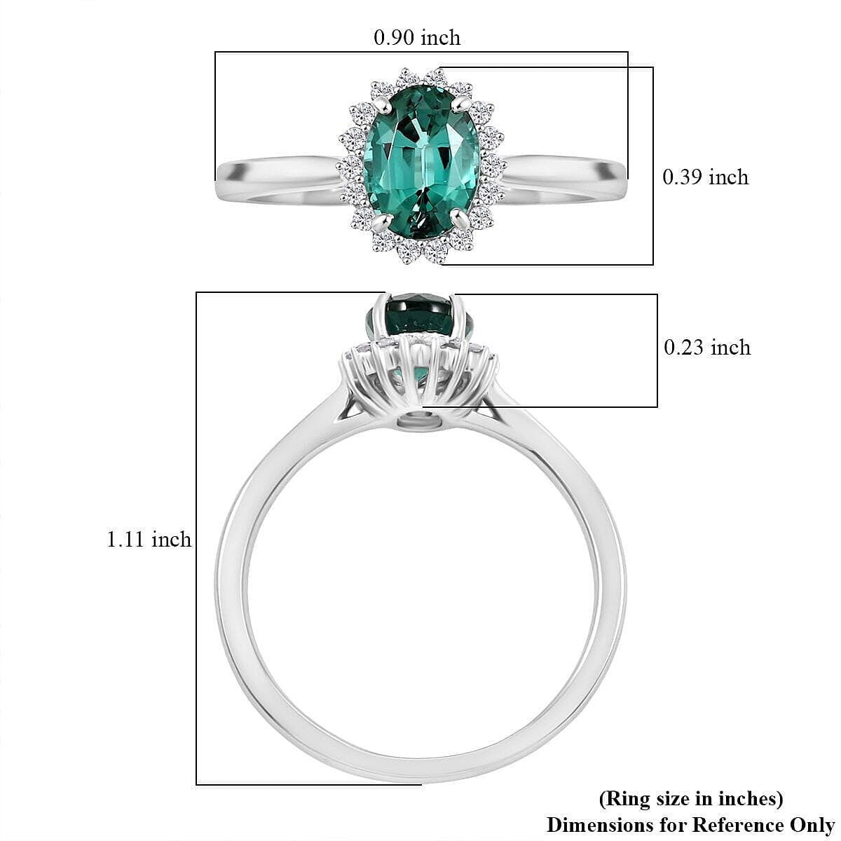 Certified & Appraised Rhapsody AAAA Lagoon Tourmaline and E-F VS Diamond 1.25 ctw Ring in 950 Platinum (Size 10.5) 5.16 Grams image number 5