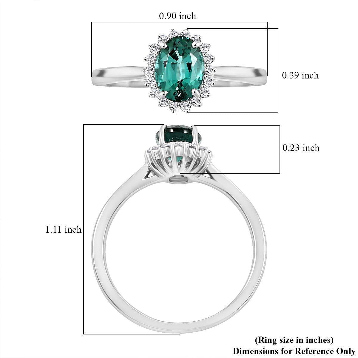 Certified & Appraised Rhapsody AAAA Lagoon Tourmaline and E-F VS Diamond 1.25 ctw Ring in 950 Platinum (Size 6.0) 5.16 Grams image number 5