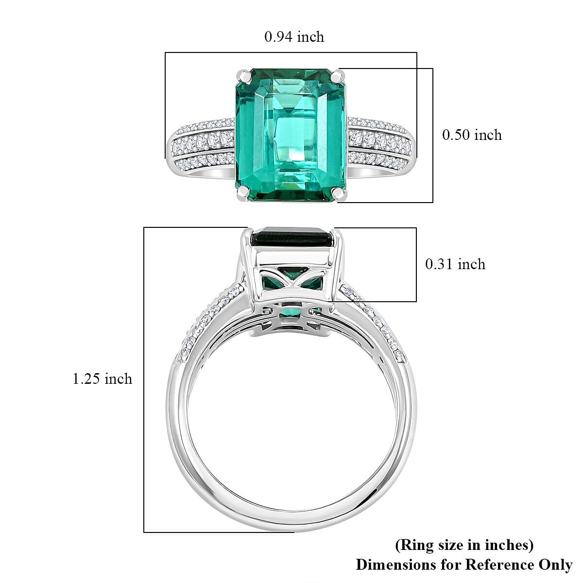 Certified & Appraised Rhapsody AAAA Lagoon Tourmaline and E-F VS Diamond 7.10 ctw Ring in 950 Platinum (Size 10.0) 7.10 Grams