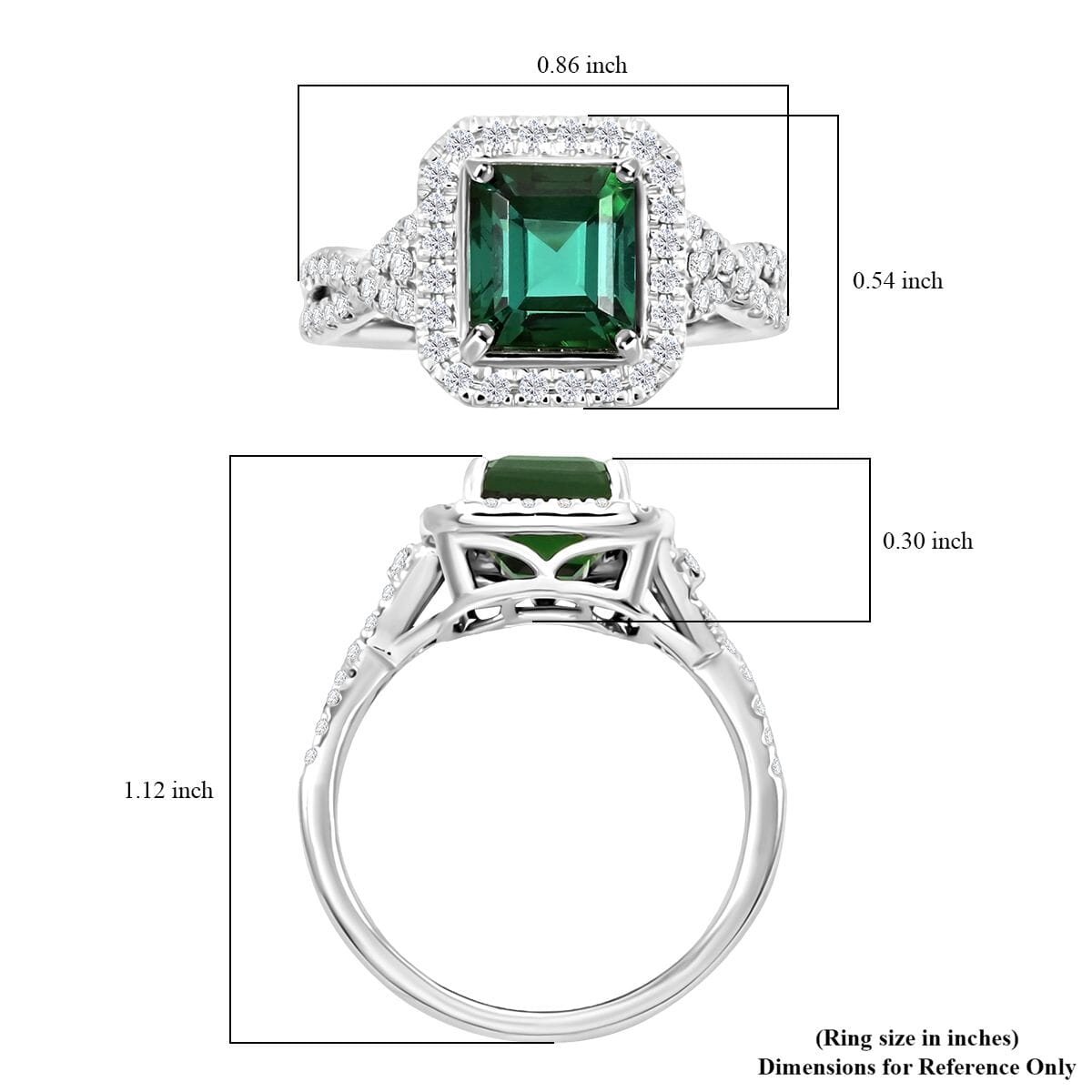 Certified & Appraised Rhapsody AAAA Lagoon Tourmaline and E-F VS Diamond 2.00 ctw Ring in 950 Platinum (Size 7.0) 5.64 Grams image number 5