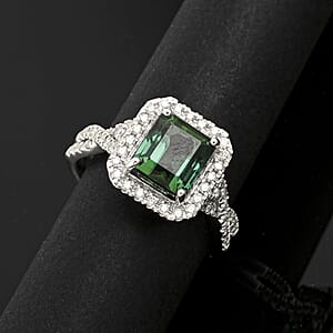 Certified & Appraised Rhapsody AAAA Pirineu Lagoon Tourmaline and E-F VS Diamond 3.50 ctw Ring in 950 Platinum (Size 8.0) 7.90 Grams