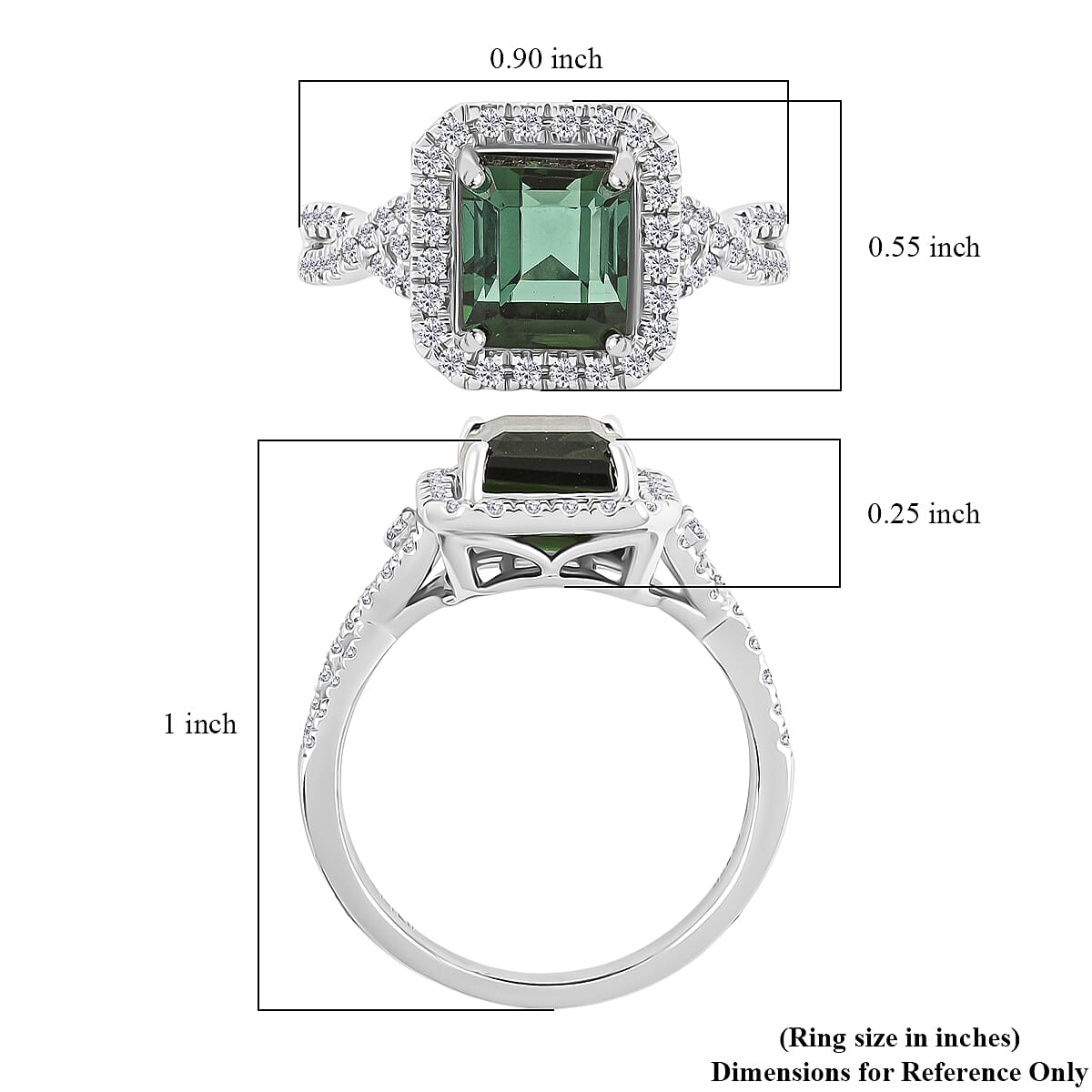 Certified & Appraised Rhapsody AAAA Pirineu Lagoon Tourmaline and E-F VS Diamond 3.50 ctw Ring in 950 Platinum (Size 8.0) 7.90 Grams image number 5