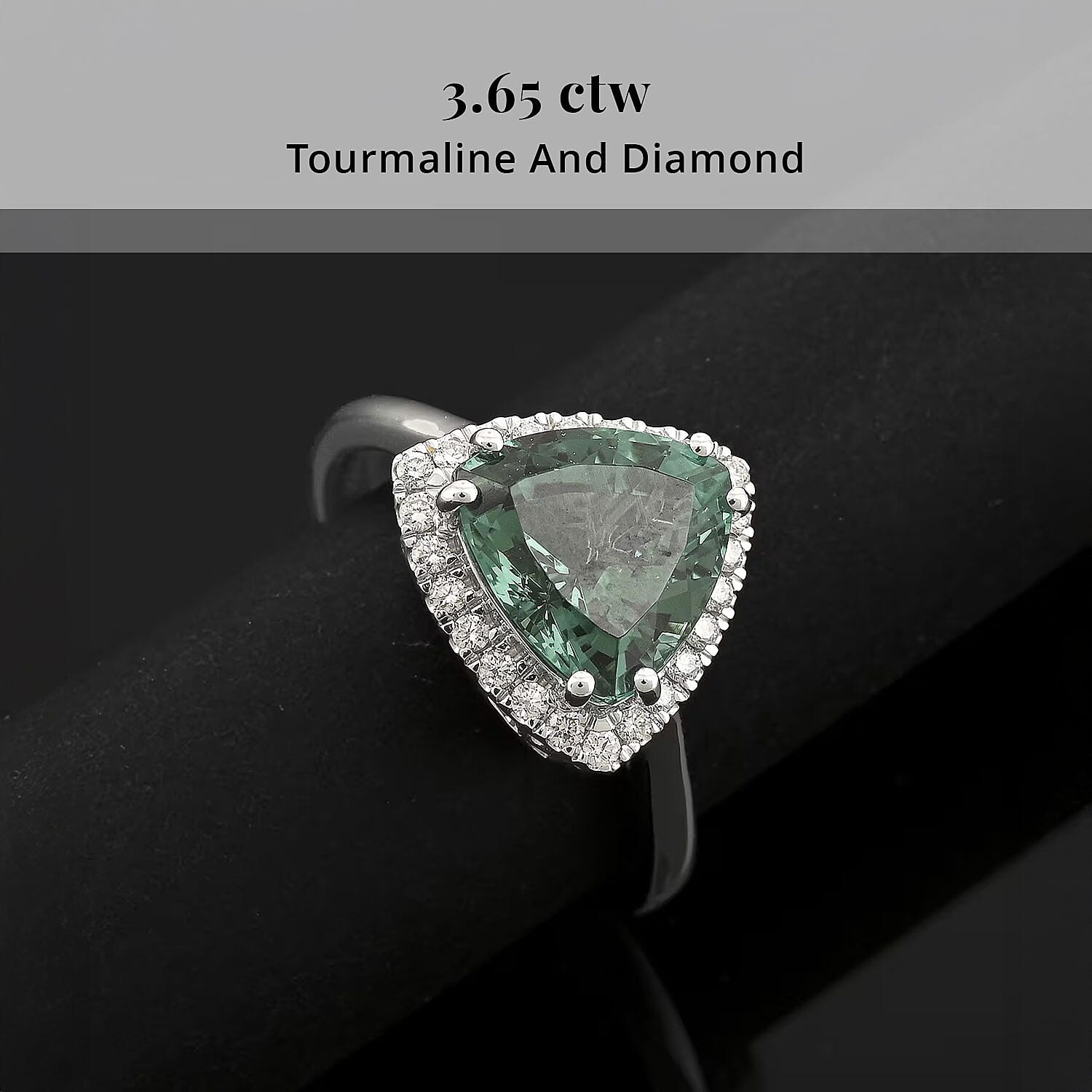 Certified & Appraised Rhapsody AAAA Pirineu Lagoon Tourmaline and E-F VS Diamond 3.65 ctw Ring in 950 Platinum (Size 7.0) 5.96 Grams