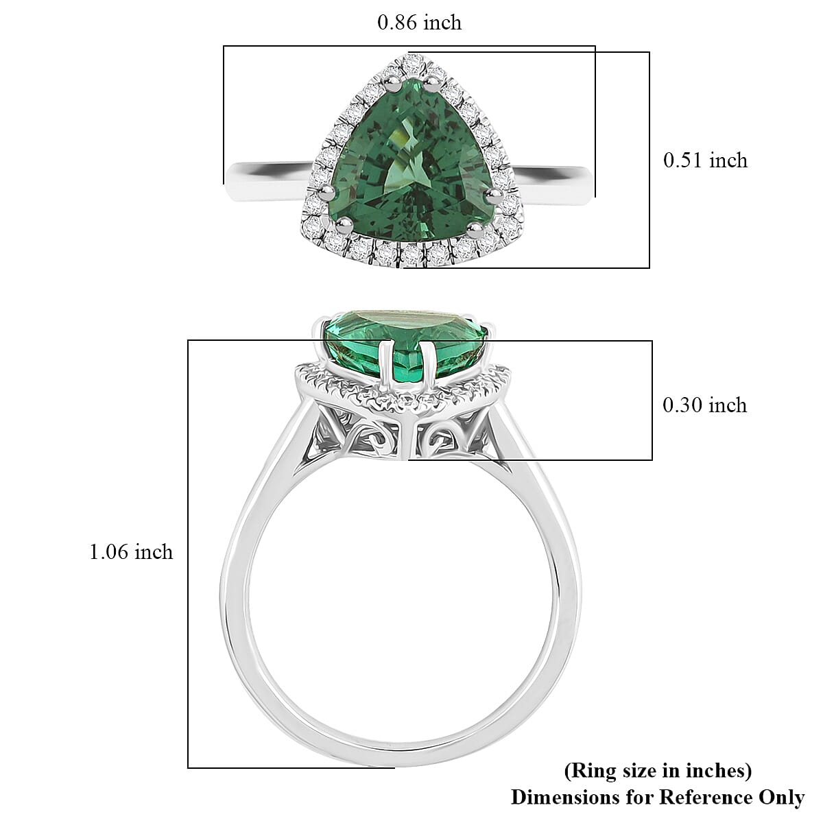 Certified & Appraised Rhapsody AAAA Lagoon Tourmaline and E-F VS Diamond 3.65 ctw Ring in 950 Platinum (Size 7.0) 5.96 Grams image number 5