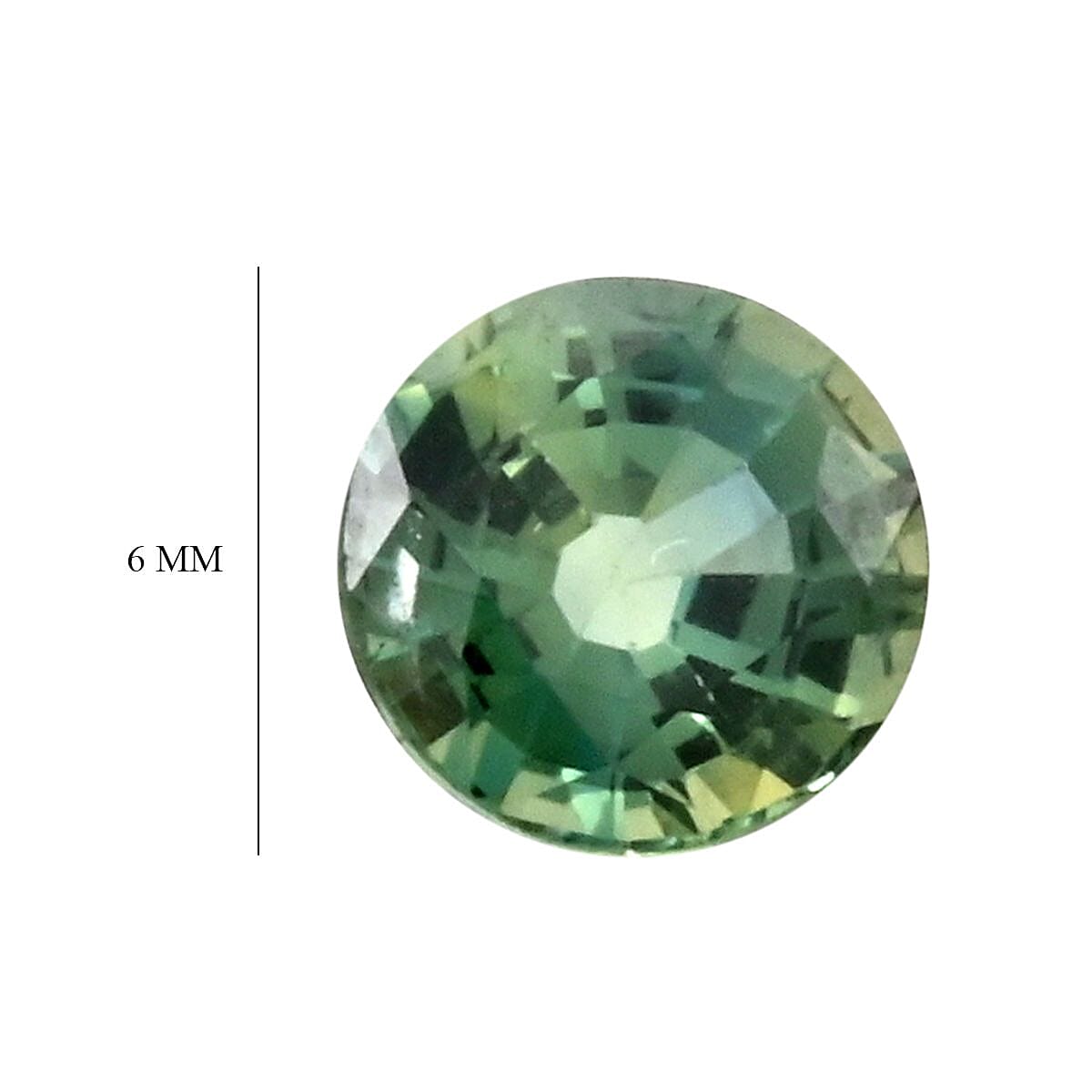 AAAA Green Sapphire (Rnd 6 mm) 1.00 ctw image number 3