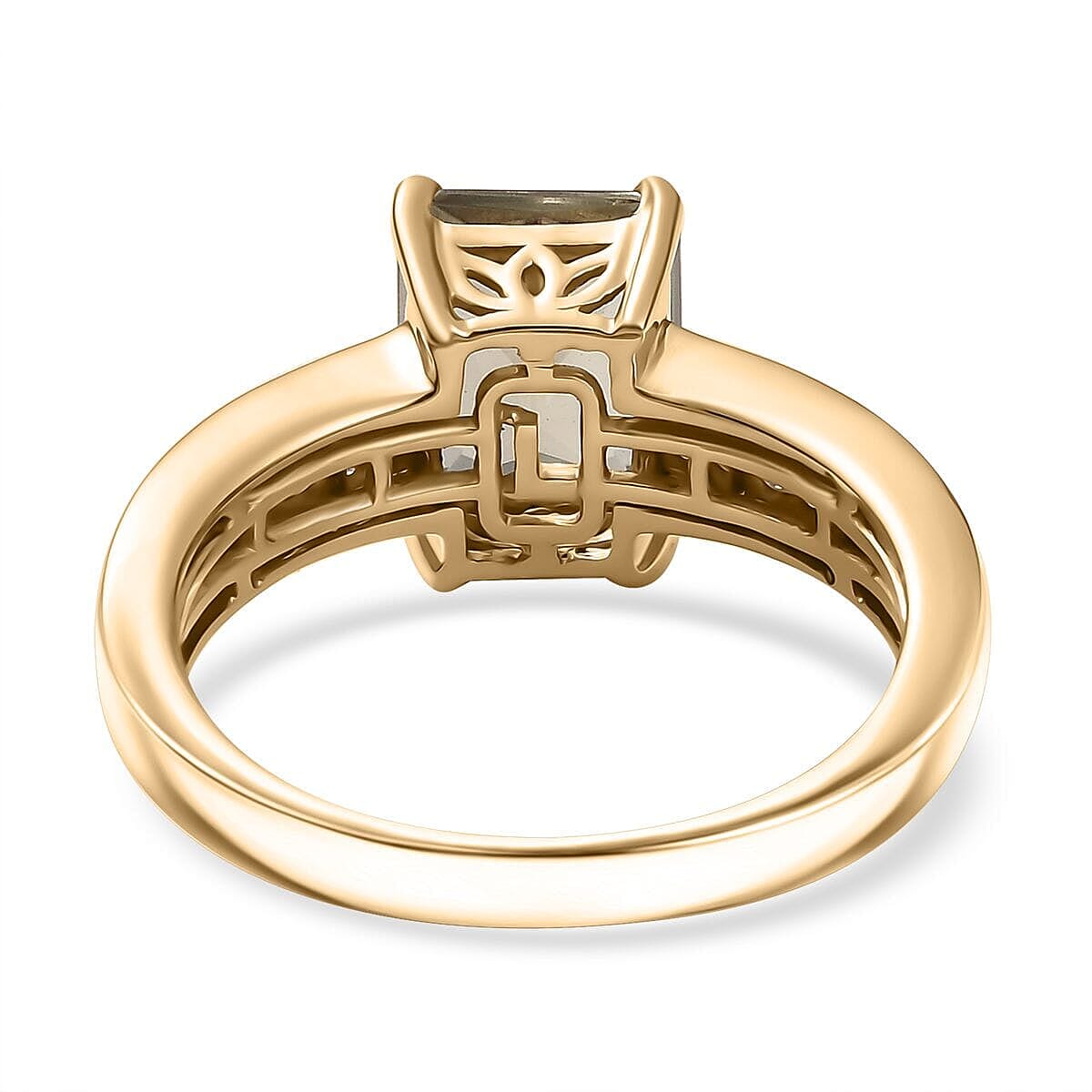 Luxoro 10K Yellow Gold AAA Turkizite, Diamond (I2) (0.23 cts) Art Deco Ring (Size 10.5) (Del. In 12-15 Days) 2.90 ctw image number 4