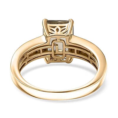 Luxoro 10K Yellow Gold AAA Turkizite, Diamond (I2) (0.23 cts) Art Deco Ring (Size 12.0) (Del. In 12-15 Days) 2.90 ctw