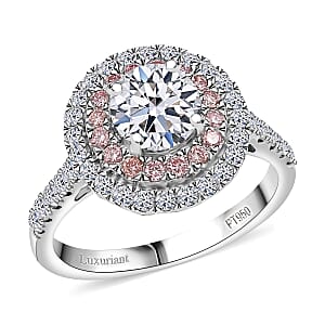 950 Platinum Luxuriant Lab Grown White and Pink Diamond (VS) Ring (Size 10.0) (6.10 g) 1.75 ctw