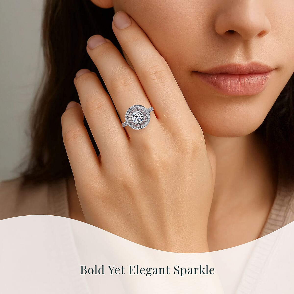 950 Platinum Luxuriant Lab Grown White and Pink Diamond (VS) Ring (Size 5.0) (6.10 g) 1.75 ctw image number 1