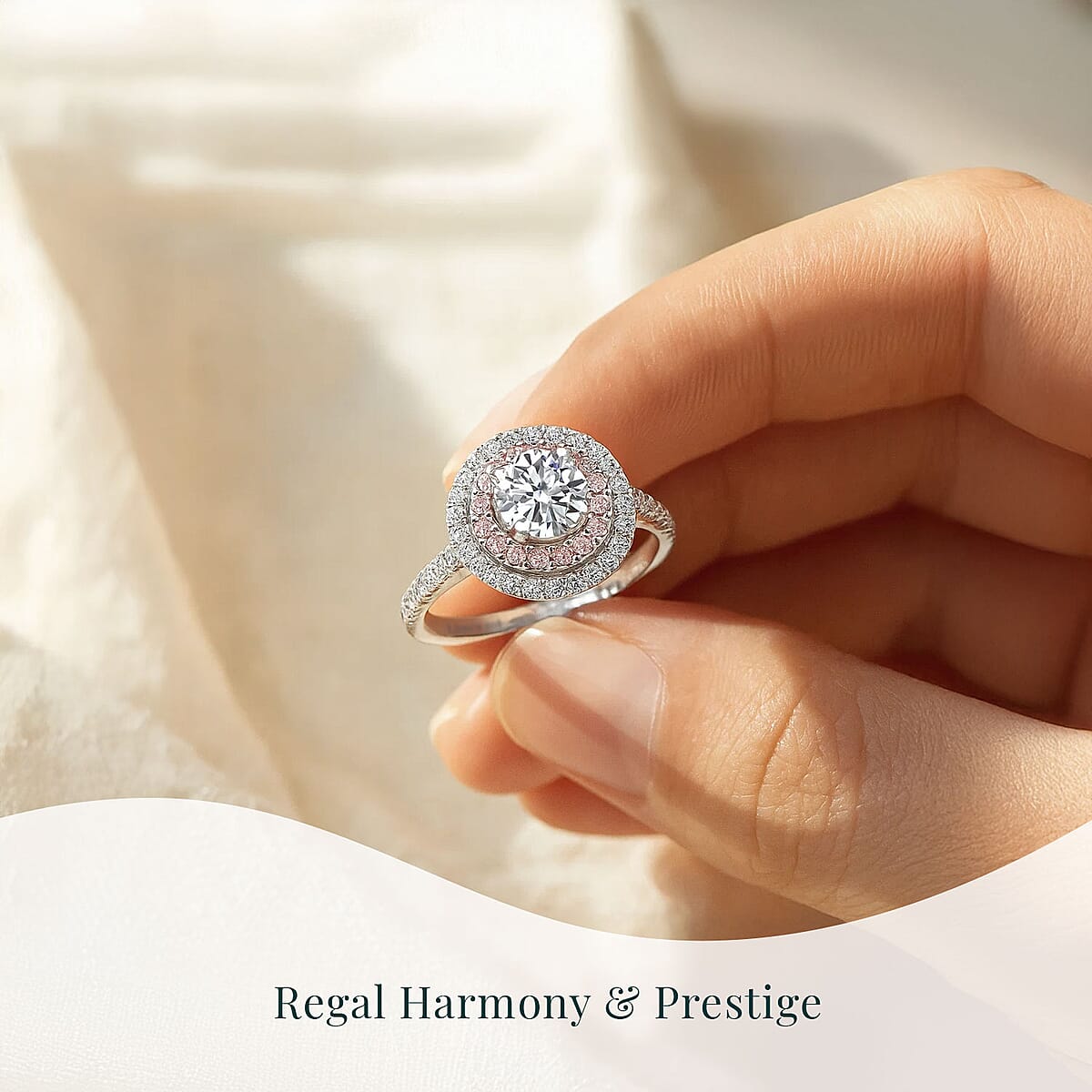 950 Platinum Luxuriant Lab Grown White and Pink Diamond (VS) Ring (Size 5.0) (6.10 g) 1.75 ctw image number 5