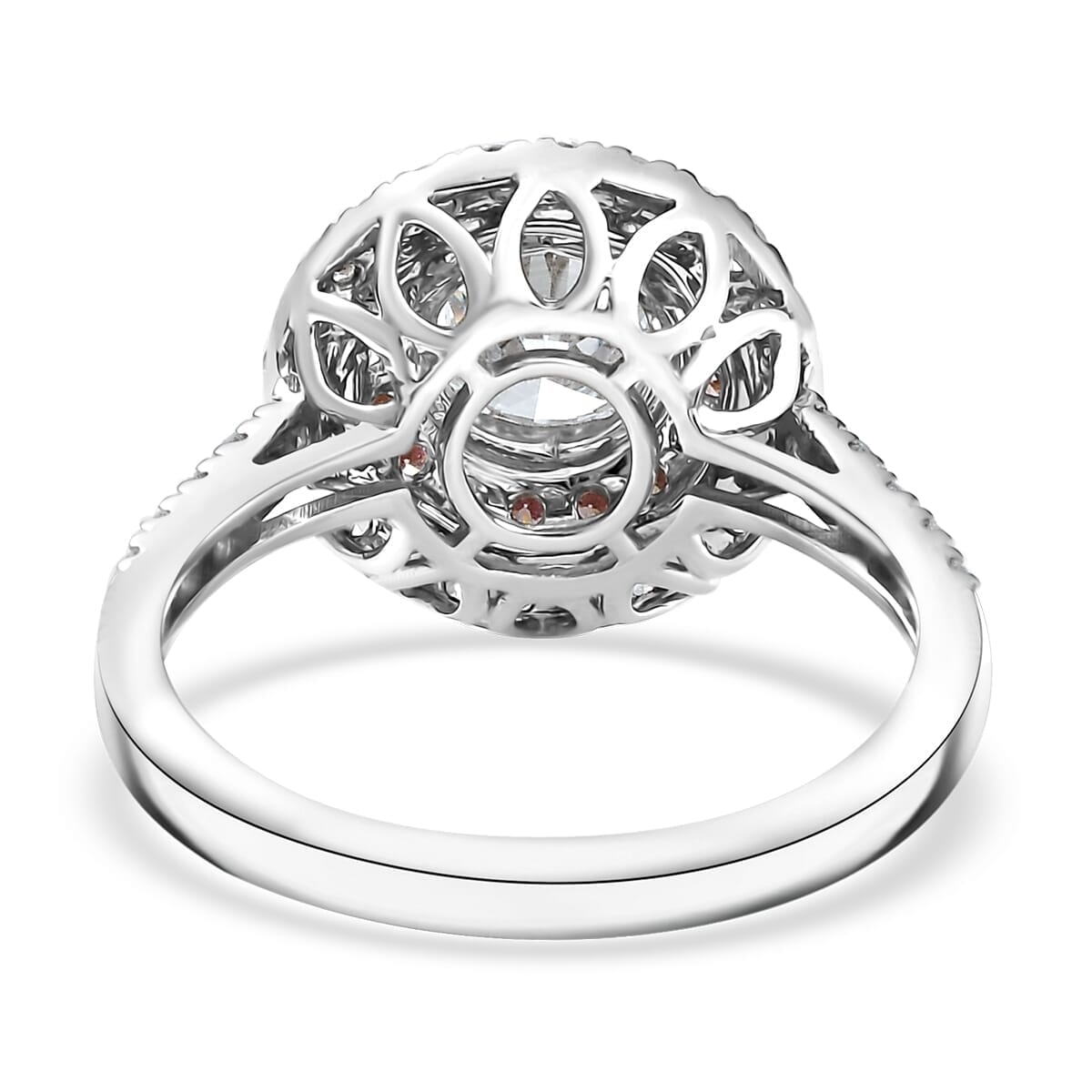 Luxuriant Lab Grown White and Pink Diamond VS 1.75 ctw The Imperial Spark Ring in 950 Platinum (Size 6.0) 6.10 Grams image number 4