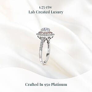 950 Platinum Luxuriant Lab Grown White and Pink Diamond (VS) Ring (Size 7.5) (6.10 g) 1.75 ctw