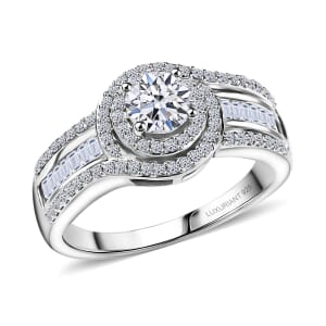 Luxuriant Lab Grown Diamond Ring in Rhodium Over Sterling Silver (Size 10.0) 1.00 ctw