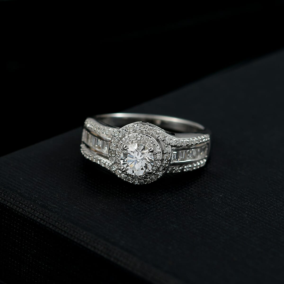 Luxuriant Lab Grown Diamond Ring in Rhodium Over Sterling Silver (Size 10.0) 1.00 ctw image number 1