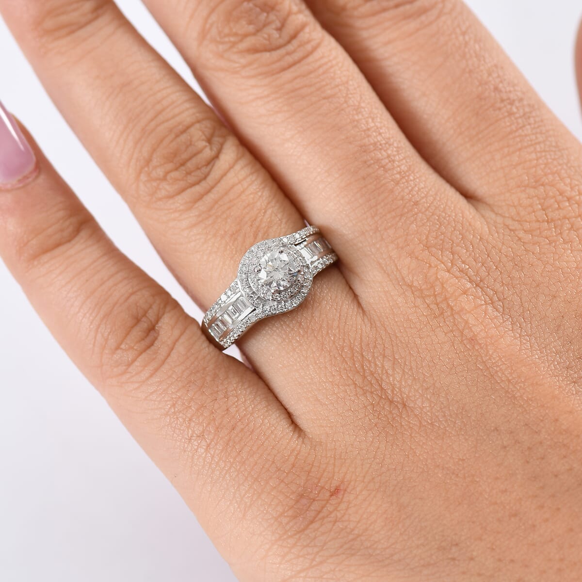 Luxuriant Lab Grown Diamond Ring in Rhodium Over Sterling Silver (Size 10.0) 1.00 ctw image number 2