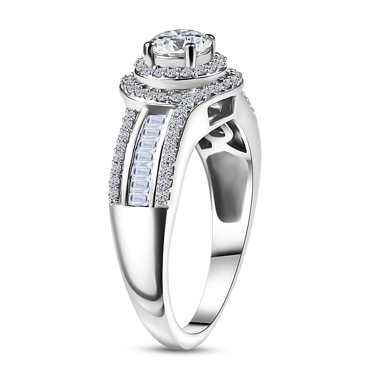 Luxuriant Lab Grown Diamond Ring in Rhodium Over Sterling Silver (Size 10.0) 1.00 ctw image number 3