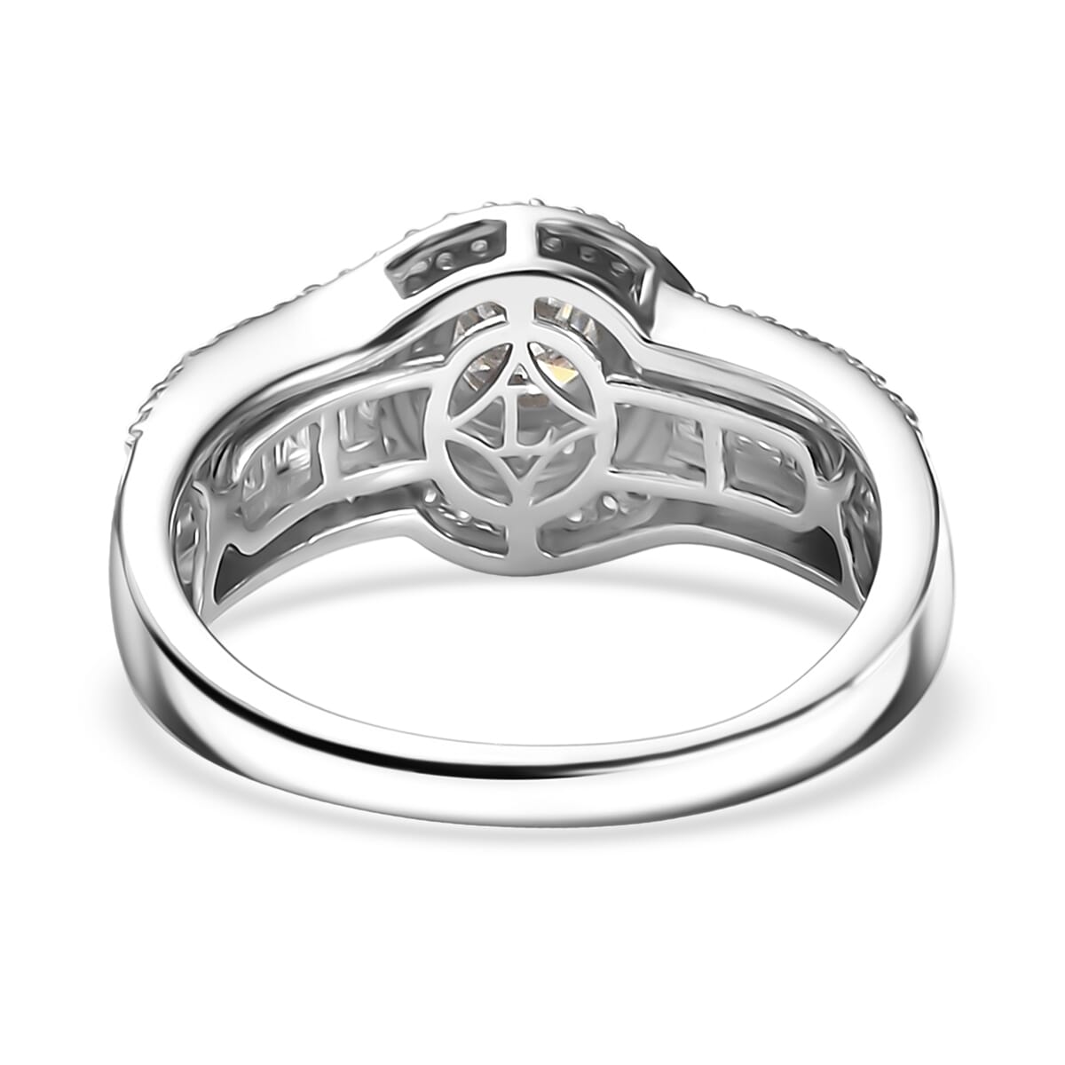 Luxuriant Lab Grown Diamond Ring in Rhodium Over Sterling Silver (Size 10.0) 1.00 ctw image number 4