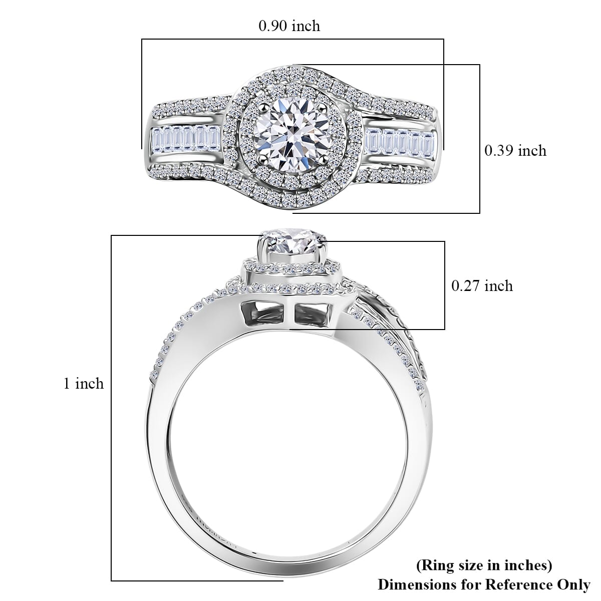 Luxuriant Lab Grown Diamond Ring in Rhodium Over Sterling Silver (Size 10.0) 1.00 ctw image number 5