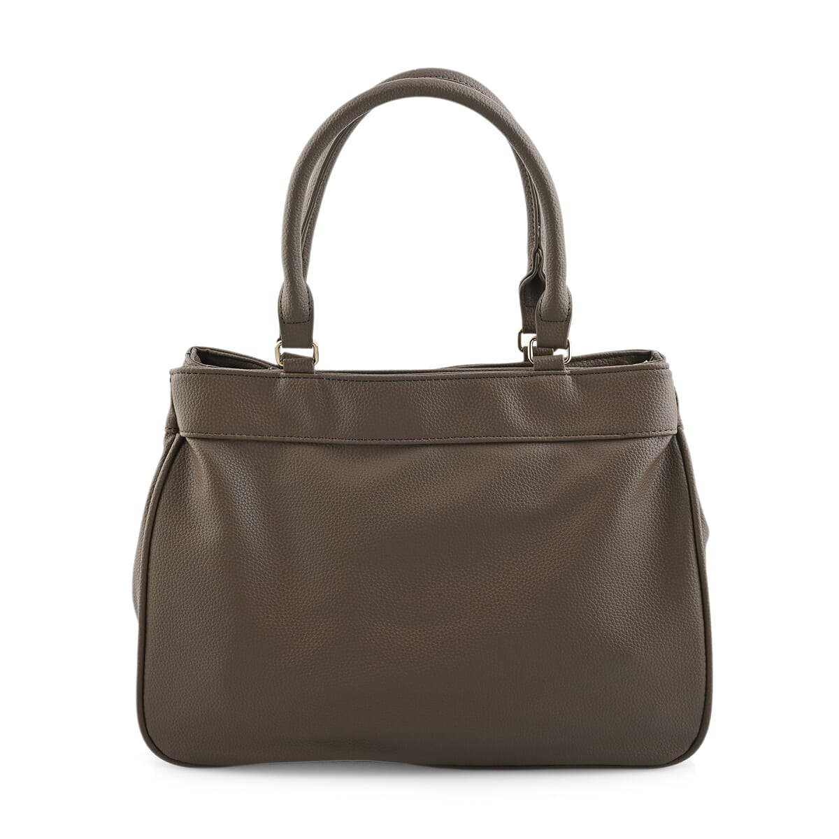 Cee Klein Taupe Faux Leather Multi-Compartment Shoulder Bag image number 3