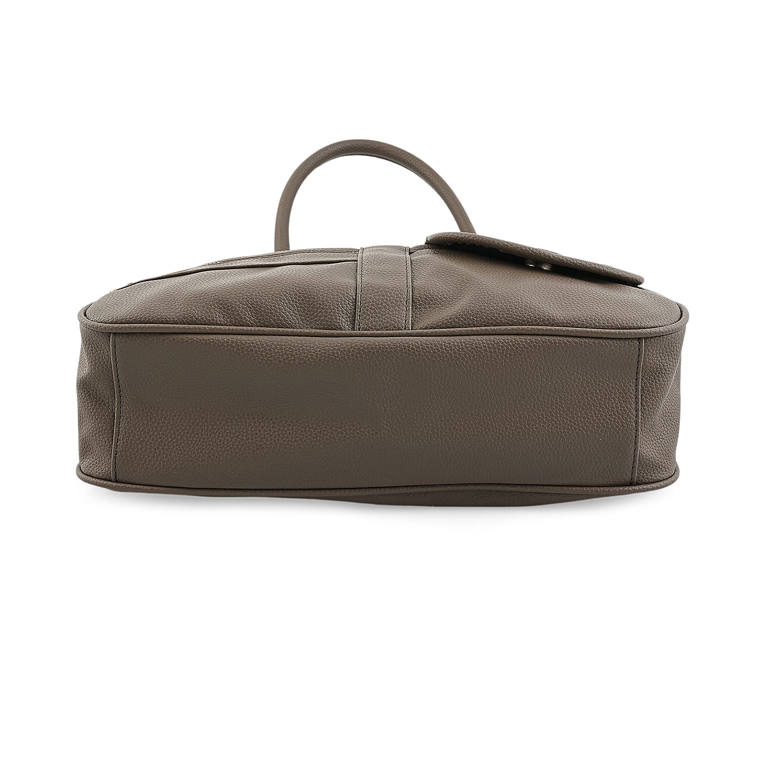 Cee Klein Taupe Faux Leather Multi-Compartment Shoulder Bag