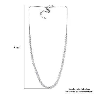 D'Joy Diamond 4.00 ctw Garland of Grace Necklace 18 Inches in Rhodium Over Sterling Silver