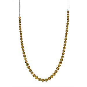 D'Joy Yellow Diamond 4.00 ctw Garland of Grace Necklace 18 Inches in Rhodium Over Sterling Silver