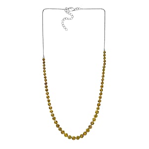 D'Joy Yellow Diamond 4.00 ctw Garland of Grace Necklace 18 Inches in Rhodium Over Sterling Silver