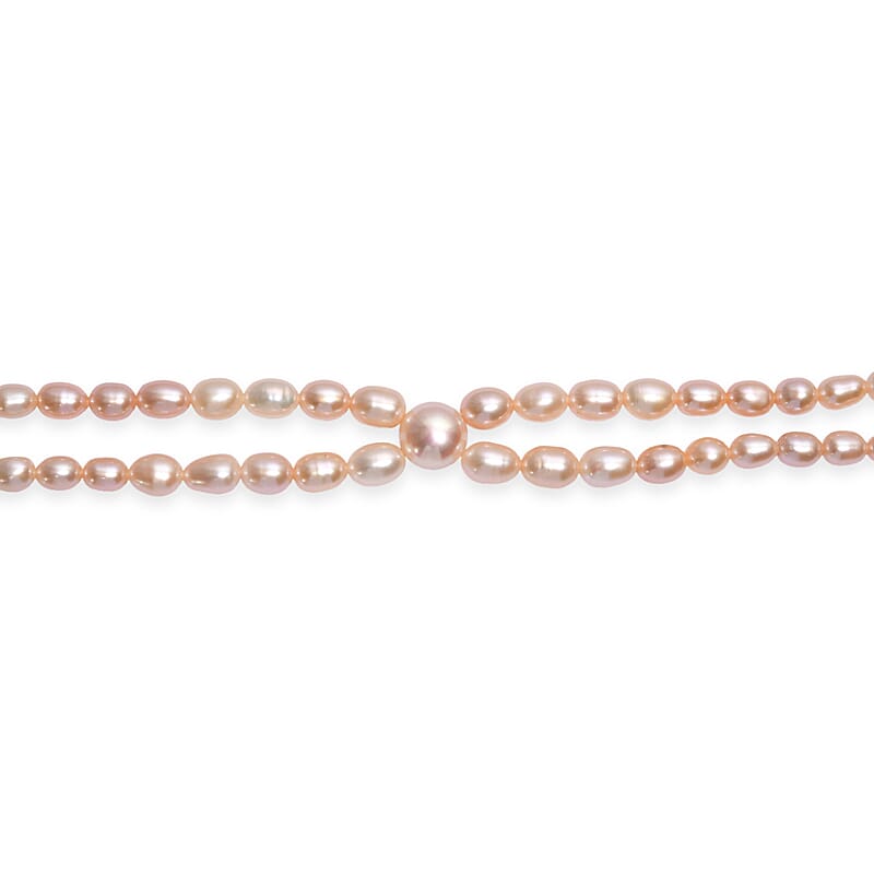 D'Joy Peach Freshwater Pearl Bracelet in 18K Vermeil Yellow Gold Over Sterling Silver (7.25 In)