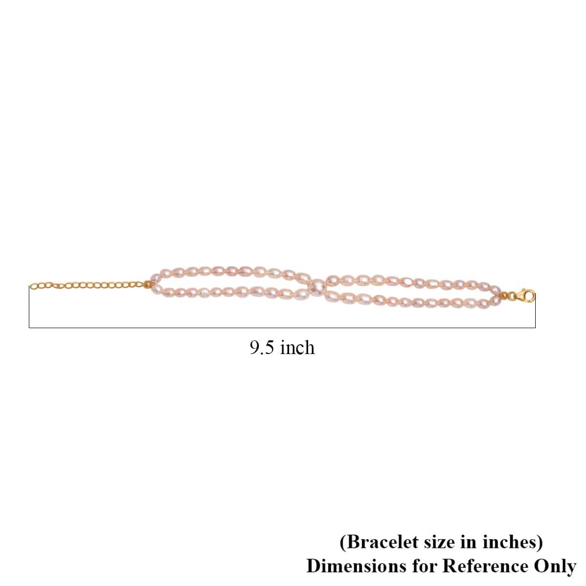 D'Joy Peach Freshwater Pearl Bracelet in 18K Vermeil Yellow Gold Over Sterling Silver (7.25 In) image number 3