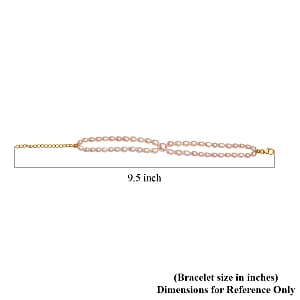 D'Joy Peach Freshwater Pearl Bracelet in 18K Vermeil Yellow Gold Over Sterling Silver (7.25 In)