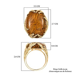 EverTrue Script Stone 21.90 ctw Ring in 18K YG Plated (Size 8.0)