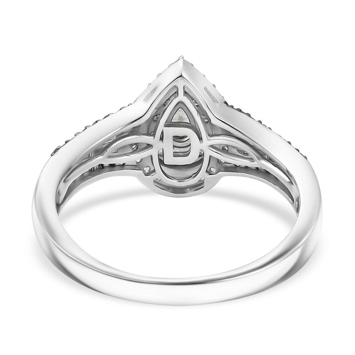 D'Joy Narsipatnam Alexandrite and White Zircon 1.30 ctw Regal Reflections Ring in Rhodium Over Sterling Silver (Size 10.0) image number 4