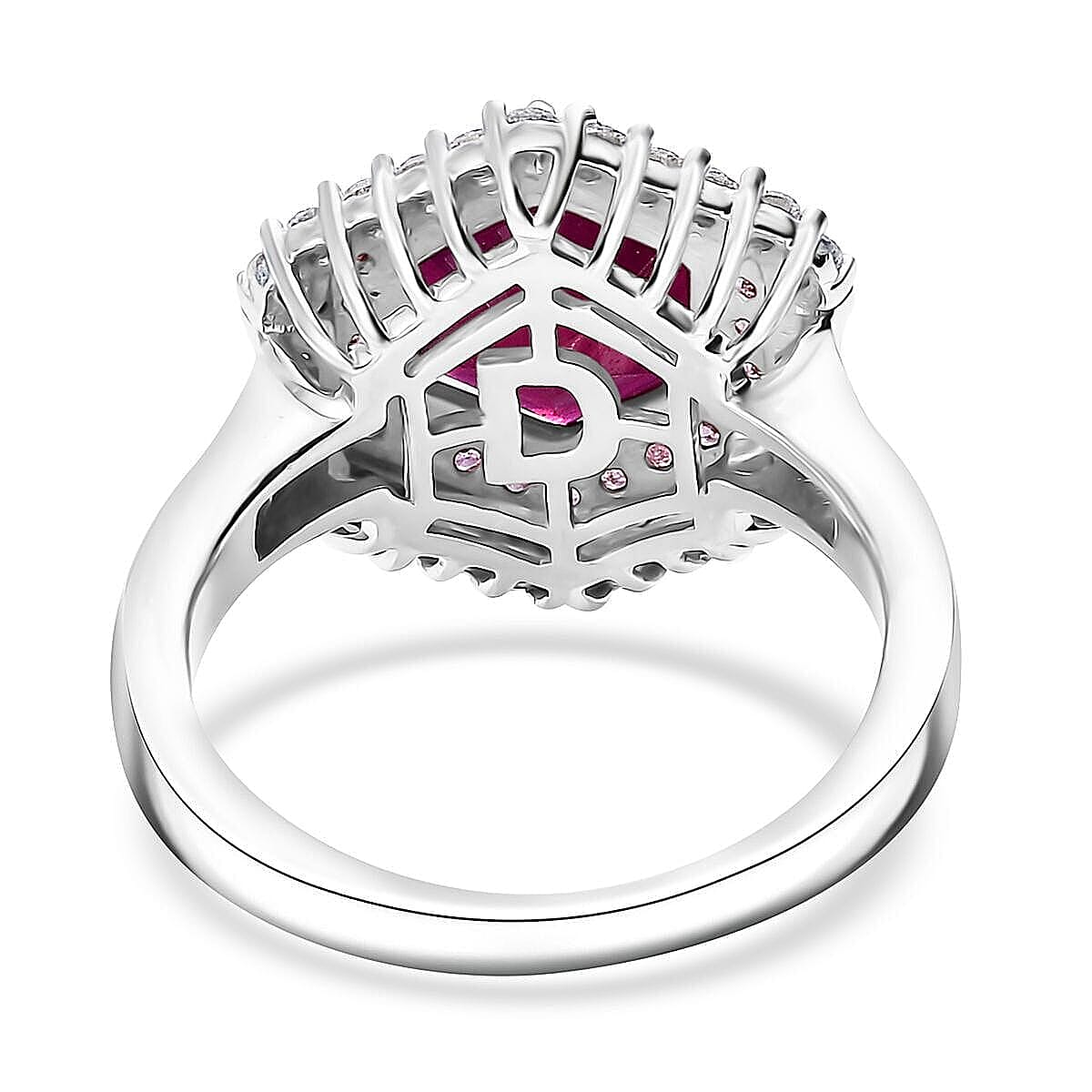 D'Joy Premium Niassa Ruby (FF) and Multi Gemstone 5.50 ctw Ring in Rhodium Over Sterling Silver (Size 11.0) image number 1