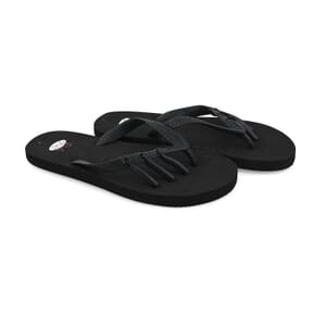 Pedi-Chic Black Flip Flops - L
