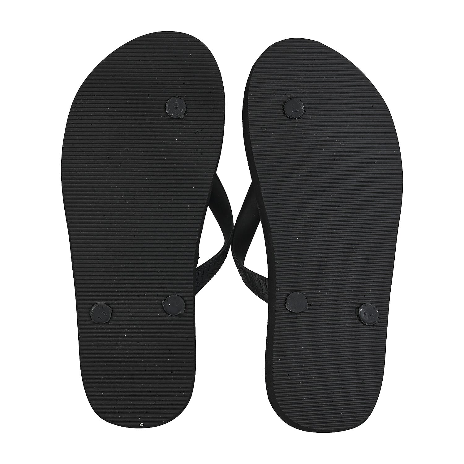 Pedi-Chic Black Flip Flops - L