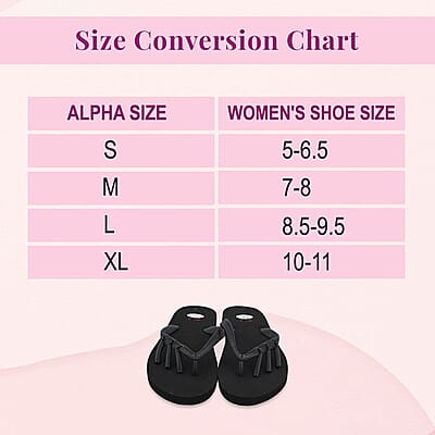 Pedi-Chic Black Flip Flops - L