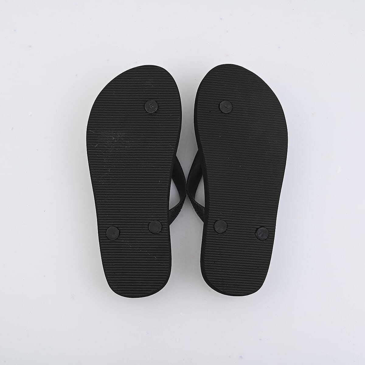 Pedi-Chic Black Flip Flops - M image number 6