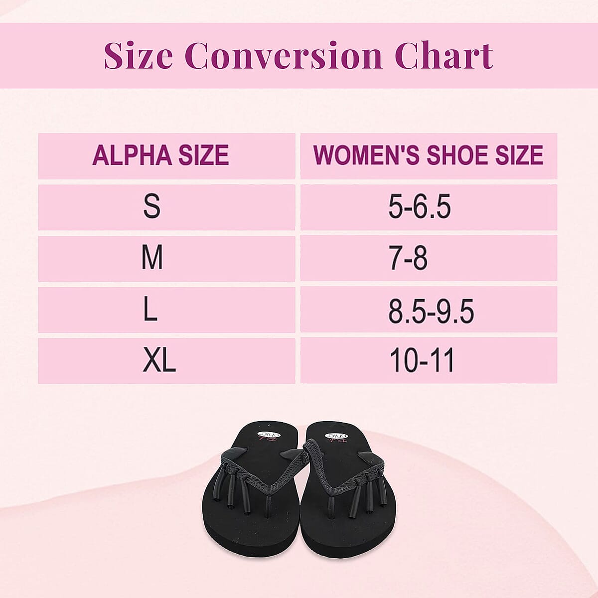 Pedi-Chic Black Flip Flops - M image number 7