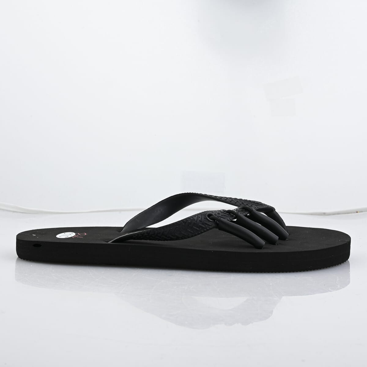 Pedi-Chic Black Flip Flops - XL image number 2