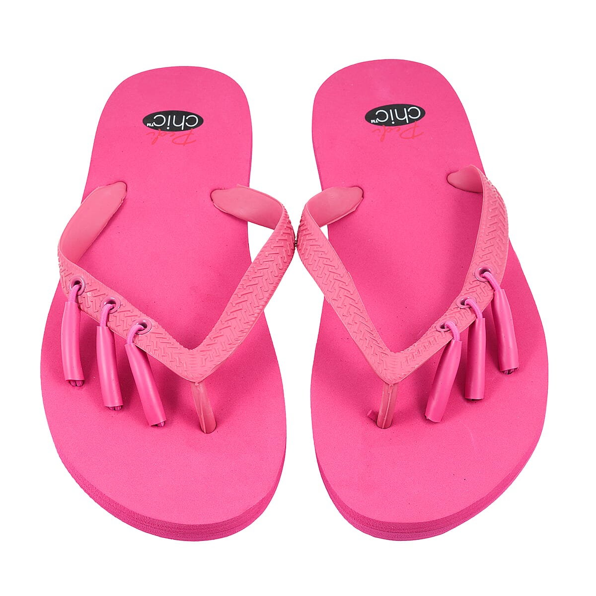 Pedi-Chic Fuchsia Flip Flops - L image number 4