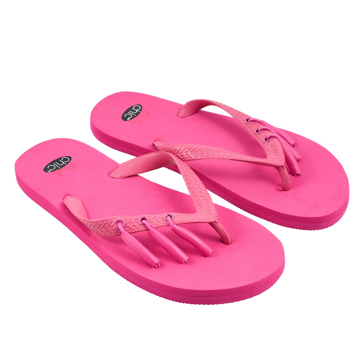 Pedi-Chic Fuchsia Flip Flops - S image number 0