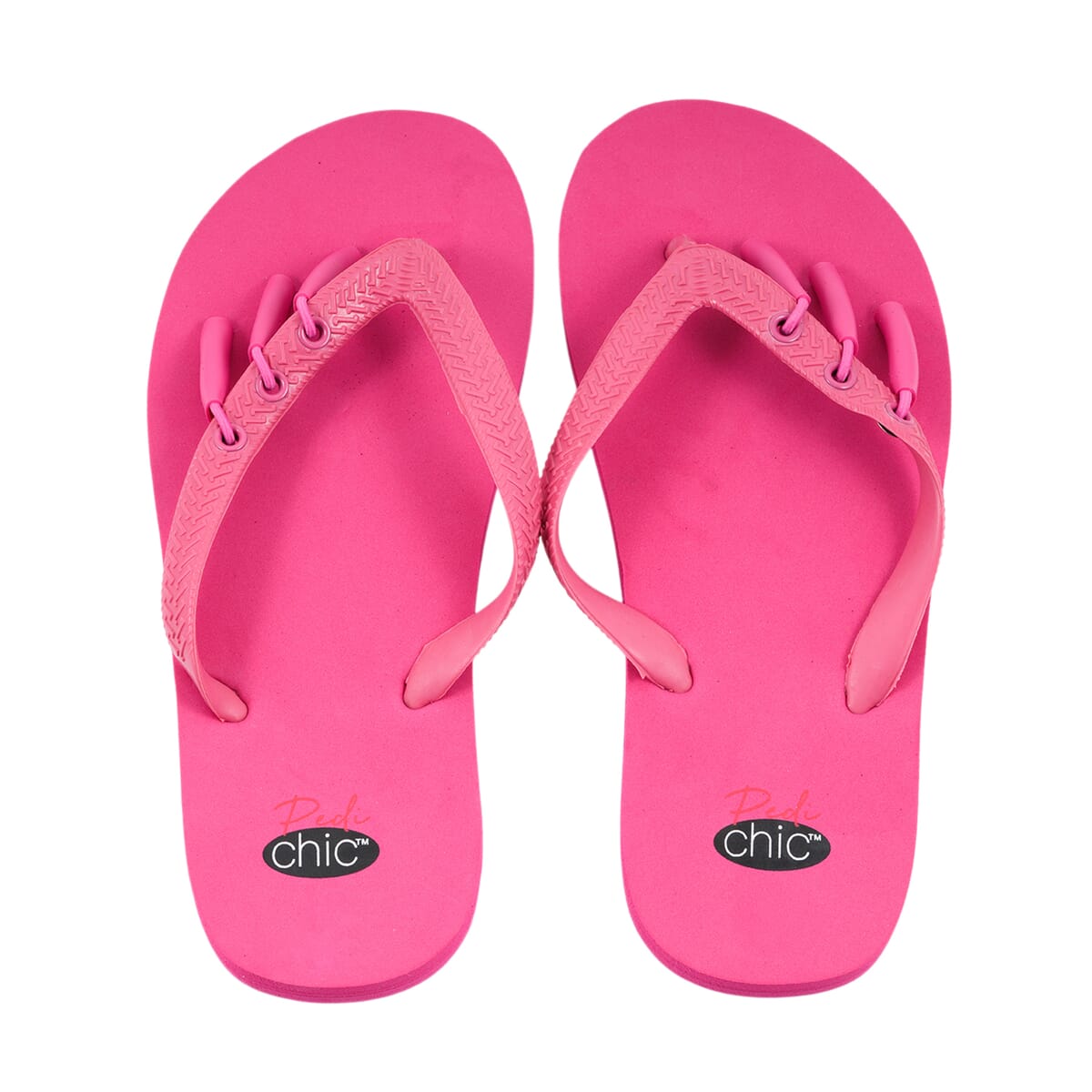 Pedi-Chic Fuchsia Flip Flops - S image number 3